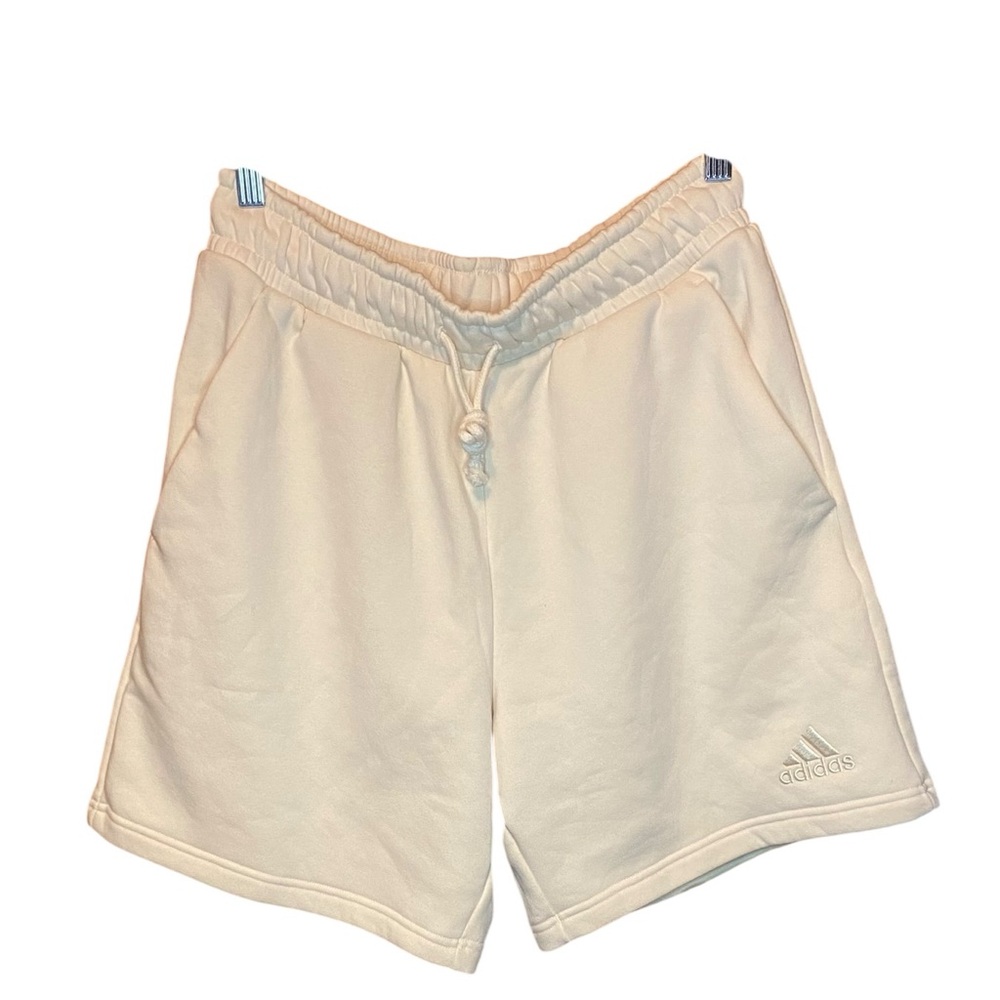 Adidas Cream Athletic Shorts Medium NWT Elastic Waist Athleisure